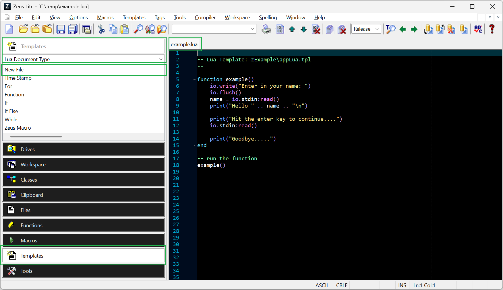 Lua Template