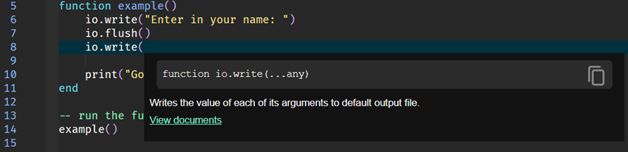 Lua Language Server Tip