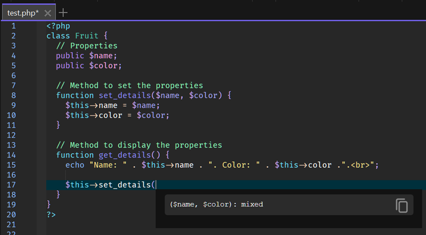 LSP PHP Signature